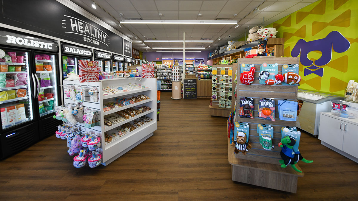 Interior of the DOGPerfect Southside Village store