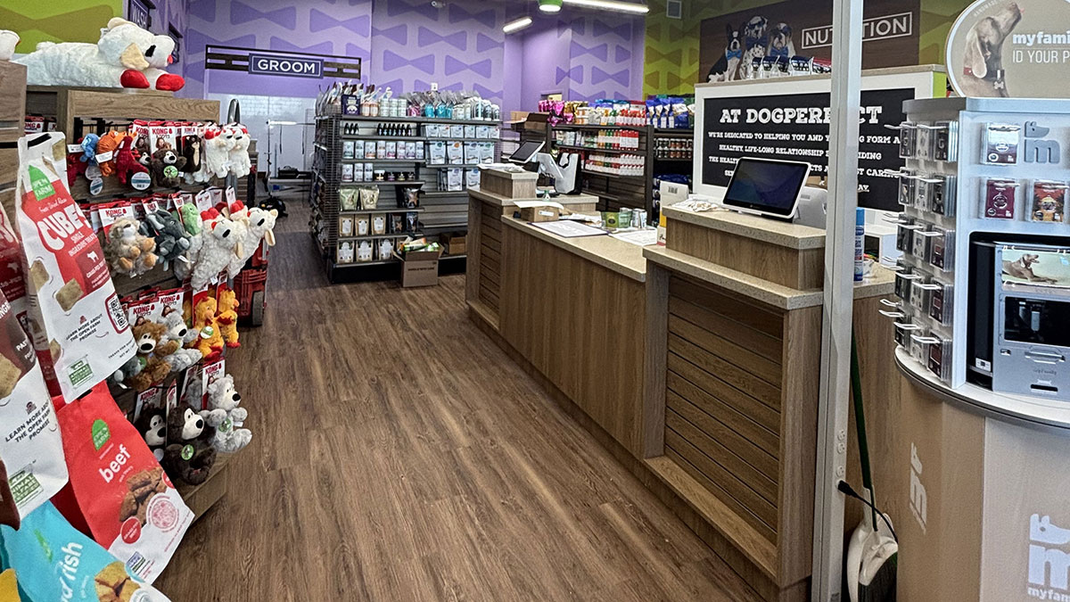 Interior of the DOGPerfect Parrish store