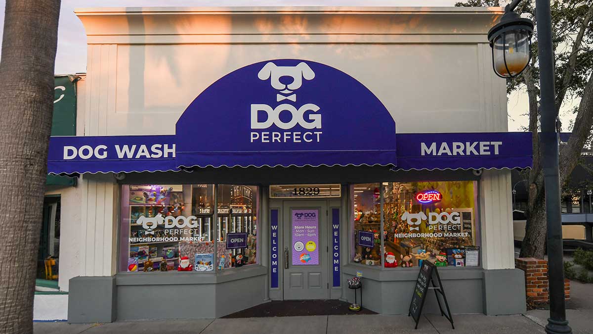 Exterior of the DOGPerfect Southside Village store